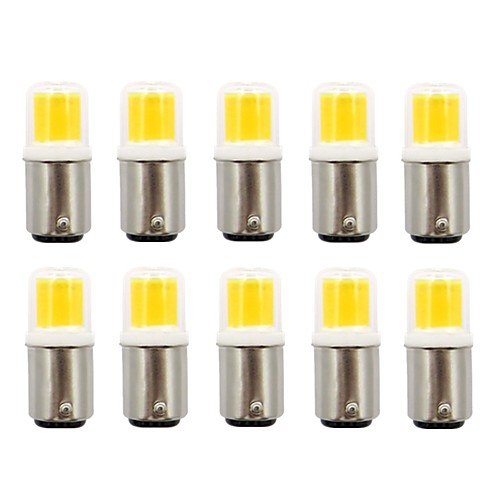 

10pcs 2.5 W LED Bi-pin Lights 200 lm BA15D 1 LED Beads COB Warm White White 110/220 V