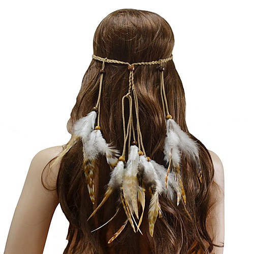 

Women's For Leather Feather Light Brown 1pc