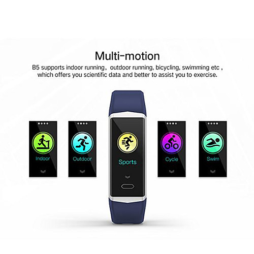 

B5 Smart Wristband Bluetooth Fitness Tracker Support Notify/ Heart Rate Monitor Sports Waterproof Smartwatch Compatible with iPhone/ Samsung/ Android Phones
