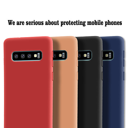 

Phone Case For Samsung Galaxy Back Cover S10 S10 Galaxy S10 E Frosted Solid Color Soft TPU