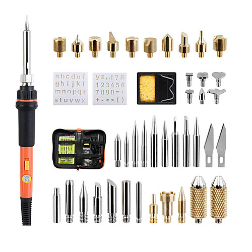 

44 Sets Of Thermostat With Switch Electric Iron Set Foreign Trade Engraving Tools Engraving With Switch Pyrography Soldering Iron