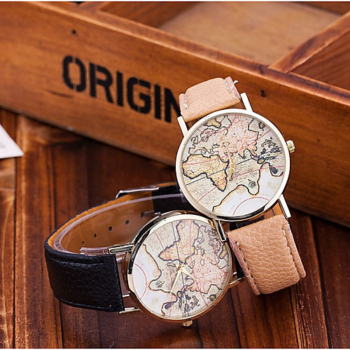 

Women's Quartz Watches Antique Fashion Black Beige PU Leather Quartz Black Yellow Casual Watch 1 pc Analog One Year Battery Life / Stainless Steel