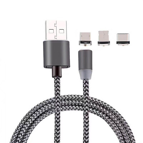 

Micro USB / Lightning / Type-C Cable Magnetic / 1 to 3 / Quick Charge Terylene USB Cable Adapter For Samsung / Huawei / Sony