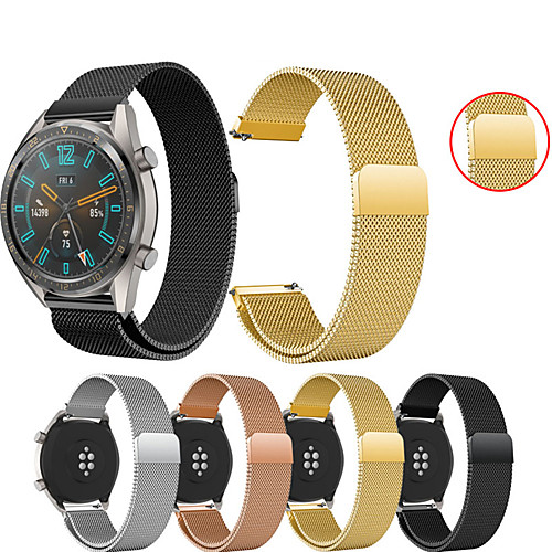 

Watch Band for Huawei Watch GT / Huawei Watch 2 Pro Huawei Sport Band / Milanese Loop Metal / Stainless Steel Wrist Strap