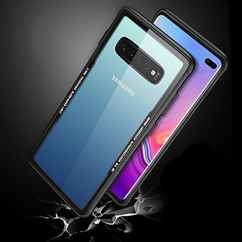 

Case For Samsung Galaxy Galaxy S10 / Galaxy S10 Plus / Galaxy S10 E Shockproof / Ultra-thin / Transparent Back Cover Transparent Hard Tempered Glass