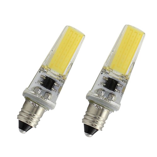 

2pcs 3W E11 LED Light Bulb 110V 220V 450LM COB Dimmable Lamp White Warm White for Home Lighting Chandelier Crystal Lamp