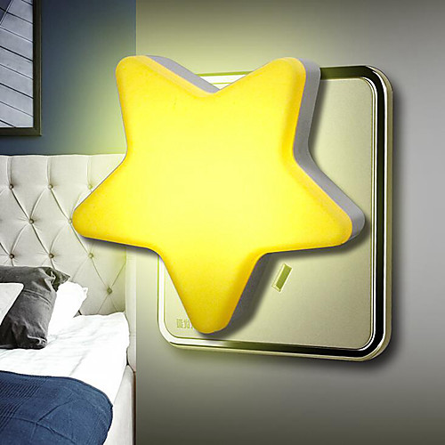 

light sensor control mini star moon led night light for dark night children bedroom bedside lamp eu plug baby sleeping light