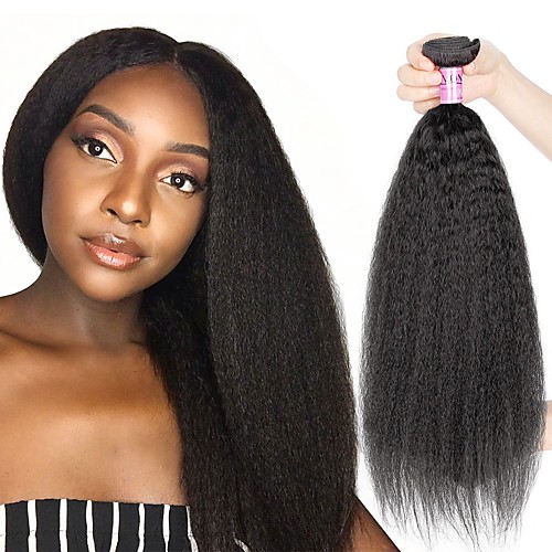 6 Bundles Peruvian Hair Kinky Straight Unprocessed Human Hair