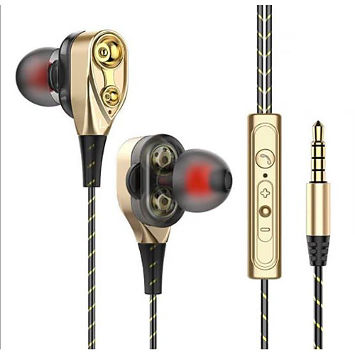 

Dual speaker in-ear headphones double dynamic ring headphone cable for Apple Android phones