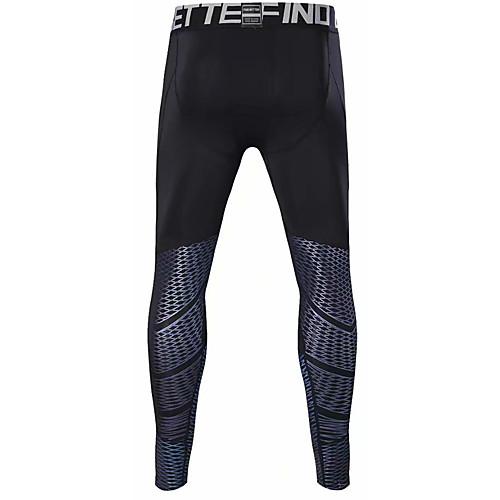 

Men's Running Tights Leggings Track Pants Pants / Trousers Tights Leggings Winter Fitness Gym Workout Running Breathable Quick Dry Soft Plus Size Sport Green and Black BlackSliver White Black / Blue