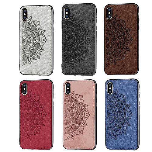 

Case For Apple iPhone XS / iPhone XR / iPhone XS Max Pattern Back Cover Flower Soft Oxford Cloth