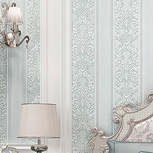 

Wallpaper Wall Covering Sticker Film Damask Flocking Adhesive Required Non Woven Home Décor 95053 cm