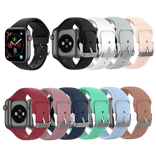 

3D Texture Soft Silicone Replacement Sport Band For 38mm/42mm/40mm/44mm Apple Watch Series 1 2 3 4 Wrist Bracelet Strap For IWatch Sports