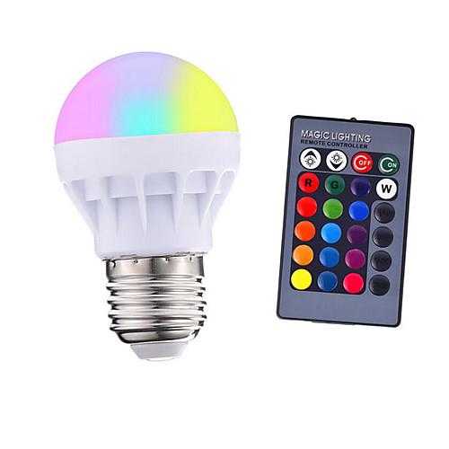 

3W E27 LED RGB LED Light Bulb with IR Remote Control Pop Lamp Color Changing AC 85-265V 16 colors changing LED Bulbs Tubes