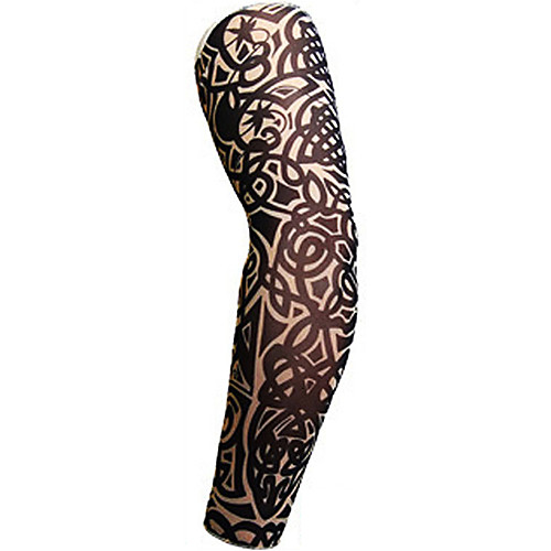 

1 Pair Cycling Sleeves Sun Sleeves Compression Sleeves 3D Tattoo Printed UPF 50 Sunscreen UV Resistant Bike Dark Grey Titanium RedBrown Nylon Spandex for Unisex Adults' Fitness Outdoor Exercise Bike