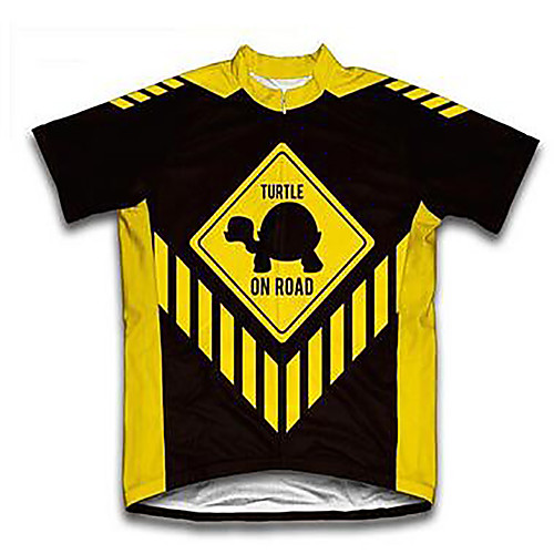 

21Grams Cartoon Tetris Animal Boys' Girls' Short Sleeve Cycling Jersey - Kid's Black / Yellow Sky Blue Black / Green Bike Jersey Top Back Pocket Sports Summer Polyester Taffeta Mountain Bike MTB Road