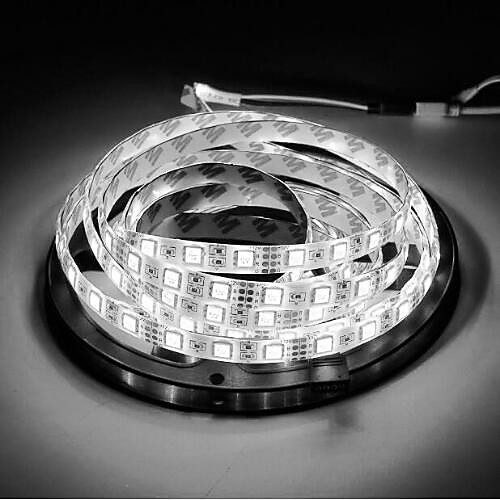 

1pc 5m LED Light Strips RGB Tiktok Lights 300 LED 60LEDsm SMD5050 8mm White Warm White Yellow Red Green Blue LED Strip 12V Linkable Self-adhesive TV Background Waterproof Flexible Tape Rope Strip