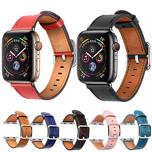 

Smart Watch Band for Apple iWatch 1 pcs Modern Buckle Genuine Leather Replacement Wrist Strap for Apple Watch Series SE / 6/5/4/3/2/1 Apple Watch Series 4 38mm 40mm 42mm 44mm