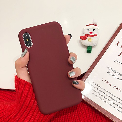 

Кейс для Назначение Apple iPhone X / iPhone XS Max Защита от удара Кейс на заднюю панель Однотонный Мягкий силикагель для iPhone XS / iPhone XR / iPhone XS Max