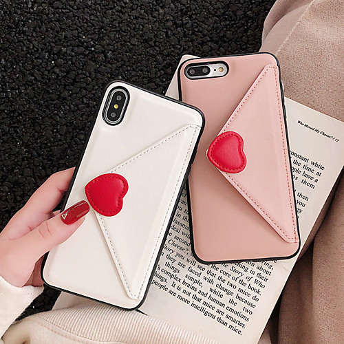 

Phone Case For Apple Back Cover Leather iPhone 11 Pro Max SE 2020 X XR XS Max 8 7 6 Card Holder Heart Hard PU Leather