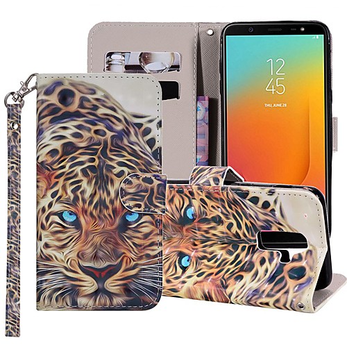 

Case For Samsung Galaxy J8 (2018) / J7 (2017) / J7 (2018) Wallet / Card Holder / with Stand Full Body Cases Animal Hard PU Leather