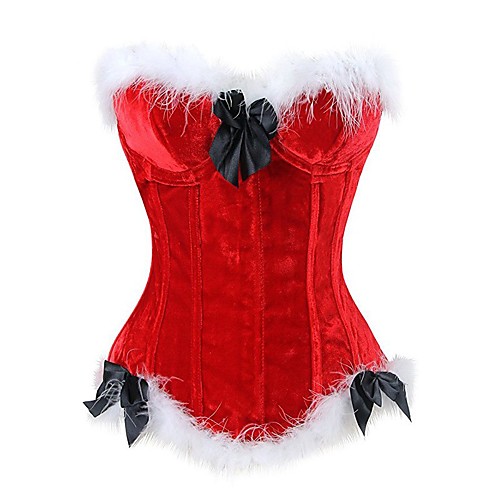 

Women's Zipper Overbust Corset Zipper Red Black S M L