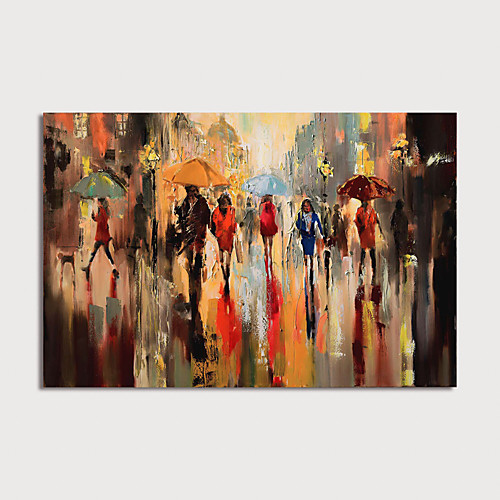 

Oil Painting Hand Painted Horizontal Abstract Landscape Modern Stretched Canvas