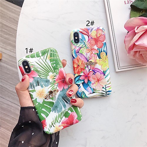 

Case For Apple iPhone XR / iPhone XS Max Pattern / with Stand Back Cover Flower Soft TPU for iPhone 6 6 Plus 6s 6s plus 7 8 7 plus 8 plus X XS