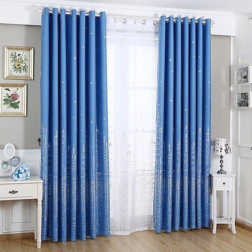 

European Blackout One Panel Curtain Living Room Curtains