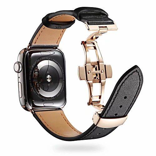 

Smart Watch Band for Apple iWatch 1 pcs Classic Buckle Genuine Leather Replacement Wrist Strap for Apple Watch Series SE / 6/5/4/3/2/1 38mm 40mm 42mm 44mm