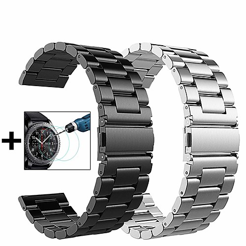 

Smart Watch Band for Samsung Galaxy 2 PCS Sport Band Milanese Loop Butterfly Buckle Stainless Steel Replacement Wrist Strap for Gear S3 Frontier Gear S3 Classic Samsung Galaxy Watch 46mm 22mm