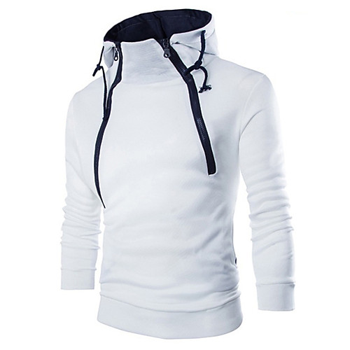 

Men's Sweatshirt Solid Colored Round Neck Casual Hoodies Sweatshirts Slim White Black Navy Blue