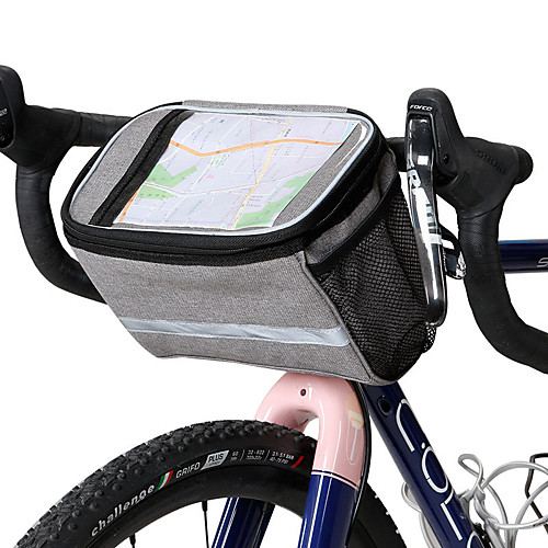 

ROSWHEEL 4.8 L Cell Phone Bag Bike Handlebar Bag Touch Screen Multi layer Reflective Strips Bike Bag Cloth 300D Polyester Bicycle Bag Cycle Bag Samsung Galaxy S6 / Samsung Galaxy S6 edge / LG G3 Road