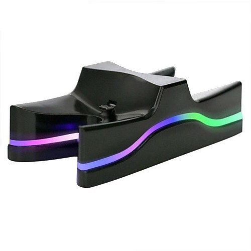 

LED Dual Charging Station Charging Stand for PS4 Controller Colorful Lamp Processing Double Charging