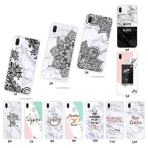 

Case For Huawei Huawei Nova 3i / Huawei Y9 (2018)(Enjoy 8 Plus) / Huawei Y6 (2019) Frosted / Translucent / Pattern Back Cover Marble Soft TPU