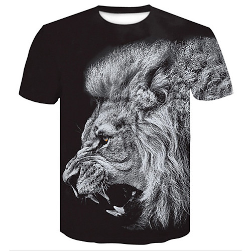 

Men's T shirt 3D Plus Size Print Tops Black