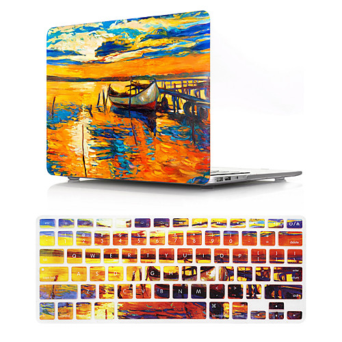 

Combined Protection Oil Painting PVC(PolyVinyl Chloride) for MacBook Air 13-inch / New MacBook Pro 13-inch / New MacBook Air 13"" 2018
