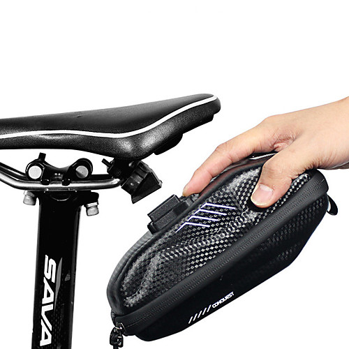 

0.8 L Bike Saddle Bag Waterproof Portable Waterproof Zipper Bike Bag PU Leather EVA Bicycle Bag Cycle Bag Cycling Bike / Bicycle