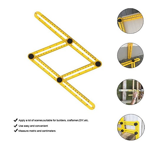 

Drawing Ruler Office Multifunction Multi-angle Drawing Ruler Four Corners Activities Folding Feet Hardware Measure Tool