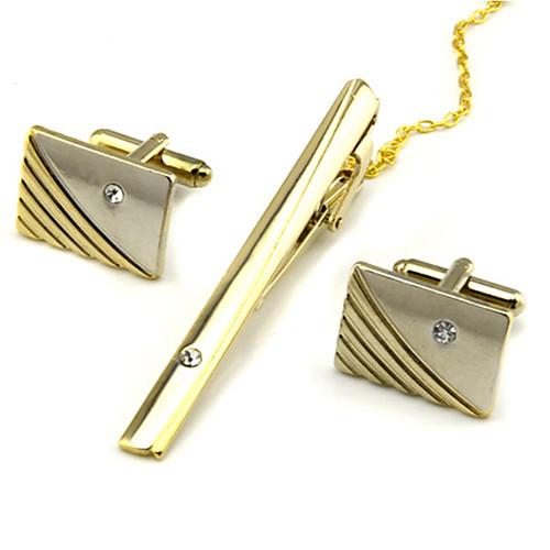 

Cufflinks Tie Clips Formal Brooch Jewelry Golden Silver For Daily Work