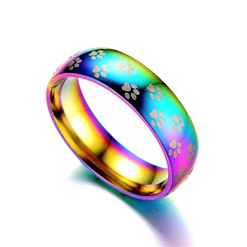

Ring Rainbow Stainless Steel Stylish 1pc 6 7 8 9 10 / Women's / Men's