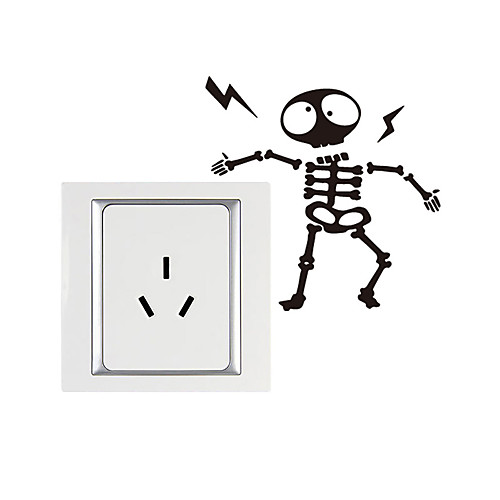 

Skull Skeleton Light Switch Sticker Removable PVC Wall Sticker