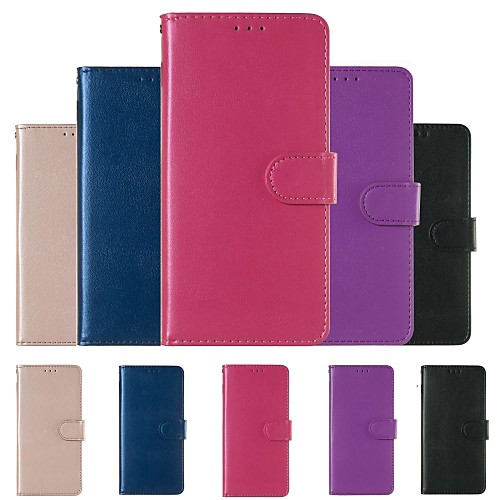 

Case For Huawei Huawei Honor 10 / Honor 10 Lite / Huawei Honor 9 Lite Wallet / Card Holder / Shockproof Full Body Cases Solid Colored Hard PU Leather