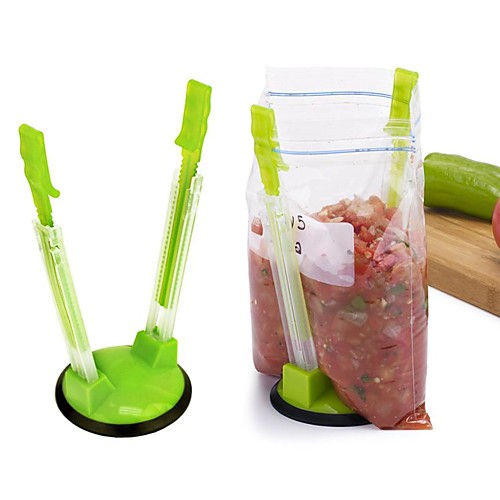 

Non Slip Adjustable Hands-Free Baggy Rack Ziplock Storage Bag Holder Kitchen Gadget