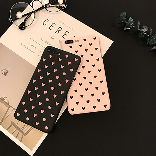 

Case For Apple iPhone XR / iPhone X / iPhone 8 Plus Frosted / Pattern Back Cover Heart Hard Plastic