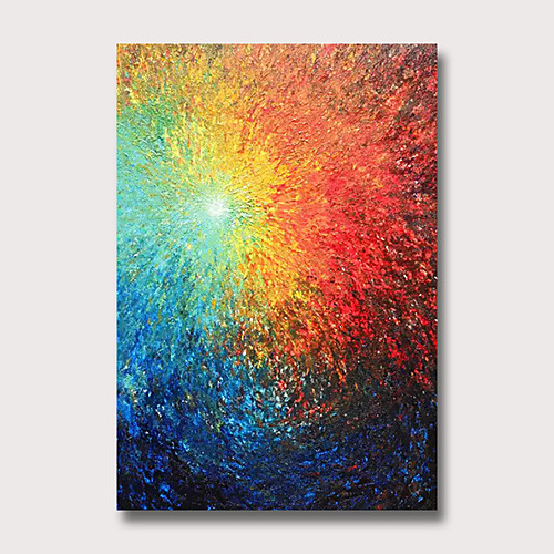 

Oil Painting Hand Painted Vertical Abstract Modern Rolled Canvas (No Frame)