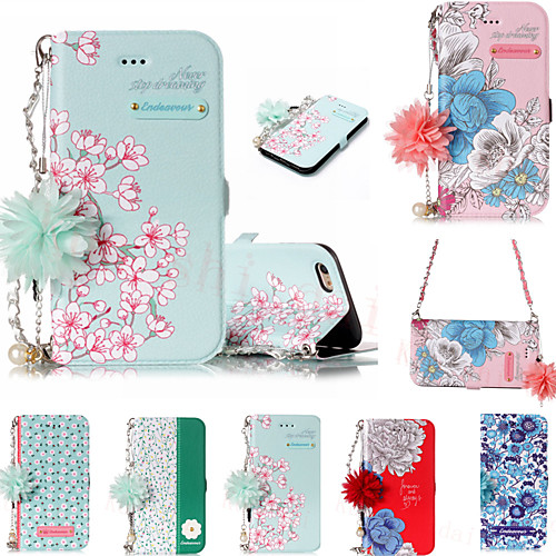 

Case For Apple iPhone XS Max / iPhone X with Stand / Wallet / Card Holder Full Body Cases Flower Hard TPU / PU Leather for iPhon/e6/6S/6plus6S PLUS/7/8/7 plus/8 plus/X/XS/XR/XS MAX