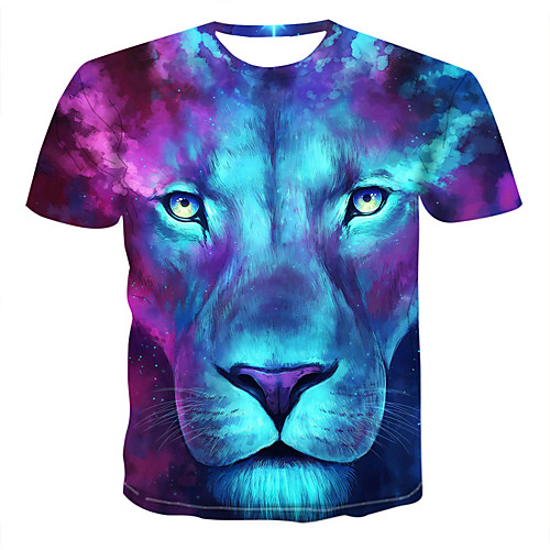 

Men's T shirt 3D Animal Print Tops Lavender
