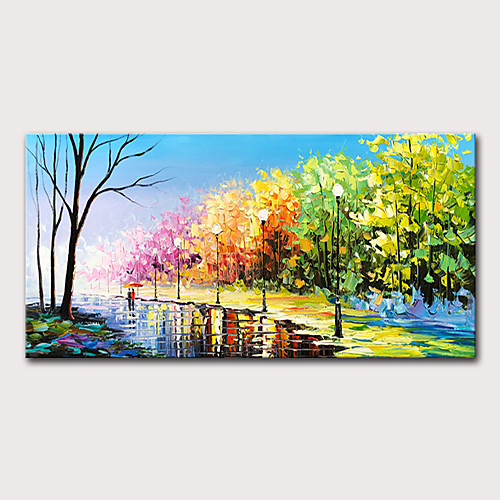 

Oil Painting Hand Painted Horizontal Landscape Abstract Landscape Modern Stretched Canvas