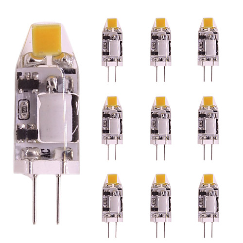 

10pcs 1 W LED Bi-pin Lights 160 lm G4 T 1 LED Beads COB Warm White White 12 V / RoHS